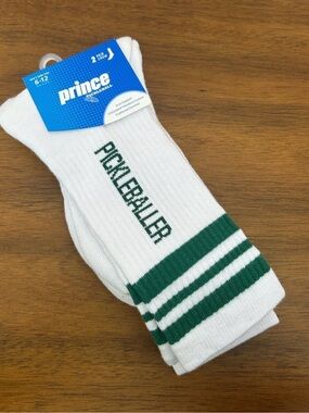 NWT Prince Men’s Size 6-12 “Pickleballer” “Day Dinker” Socks Cushioned NEW w/Tag